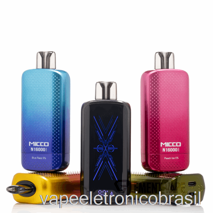 Vape Eletrônico Horizontech Micco N16000 Descartável Morango Kiwi